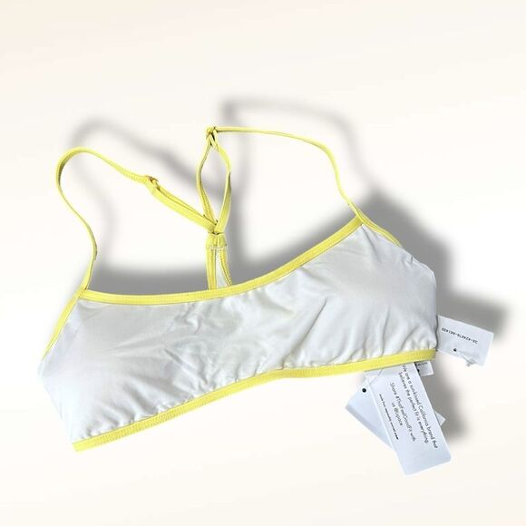 NWT L*Space $110 Pamela Bikini Top in Cream Lemon Size S Racerback - Picture 3 of 12